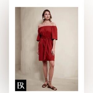 Banana Republic linen blend mini-dress